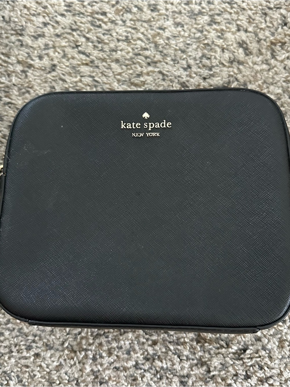 Kate Spade New York Black Saffiano Leather Crossbody Purse